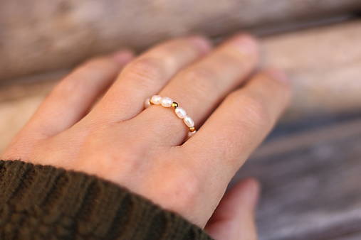 Perlový prsteň - perly