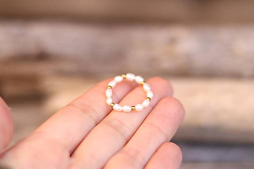 Perlový prsteň - perly
