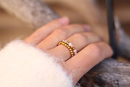 DUO sada prsteňov - opál, hematit