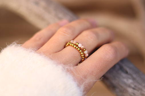 DUO sada prsteňov - opál, hematit