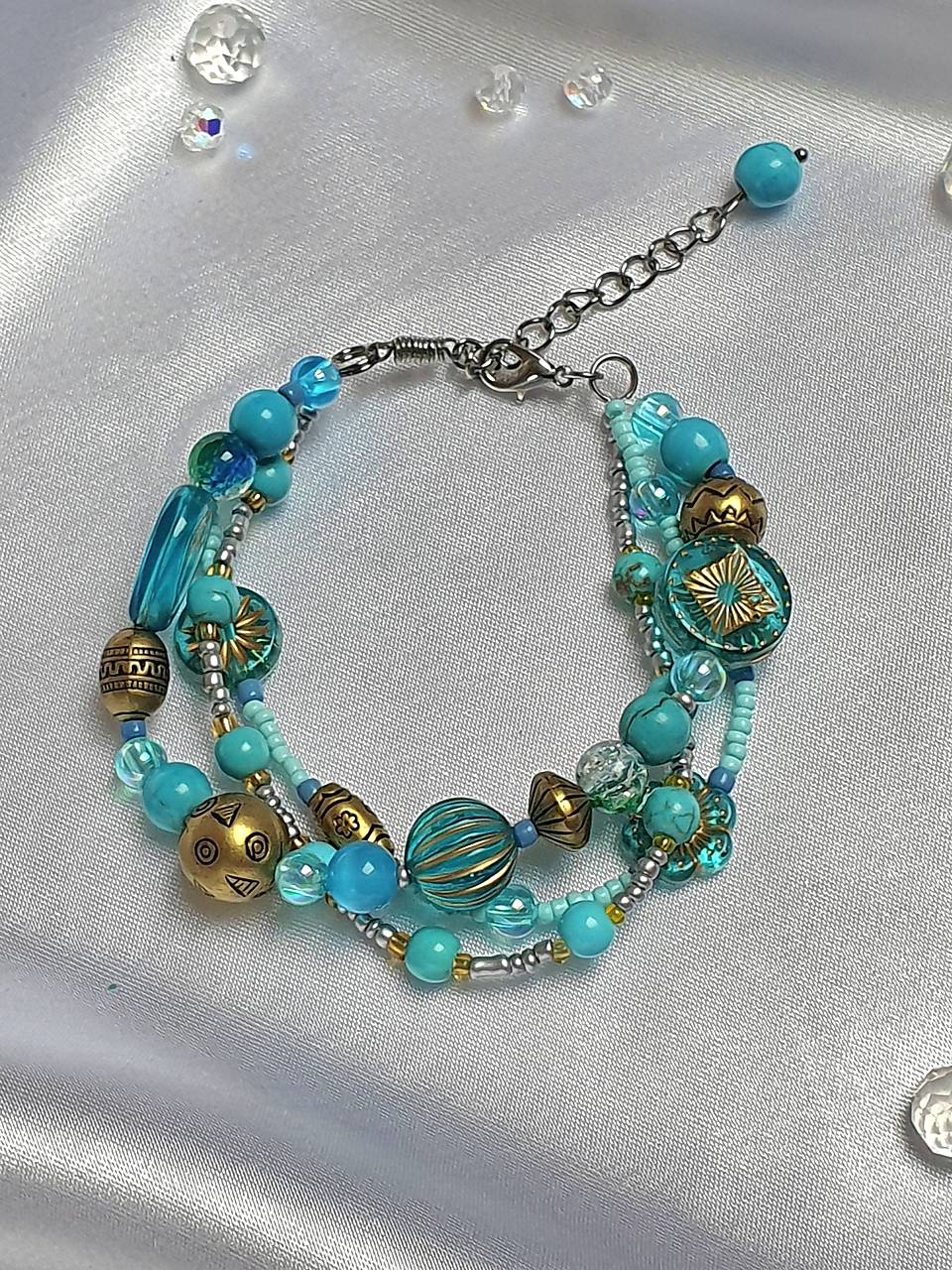 Trio náramok s tyrkenitom