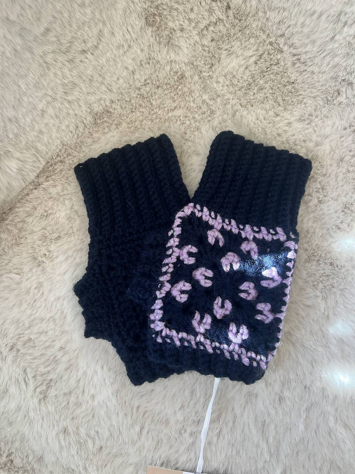 Dámske bezprstové rukavice  (Modro-fialova - 61RBcM)