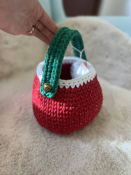 Háčkovaný vianočný košík  (Kotlík - 59KZ)