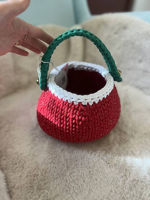 Háčkovaný vianočný košík  (Kotlík - 59KZ)