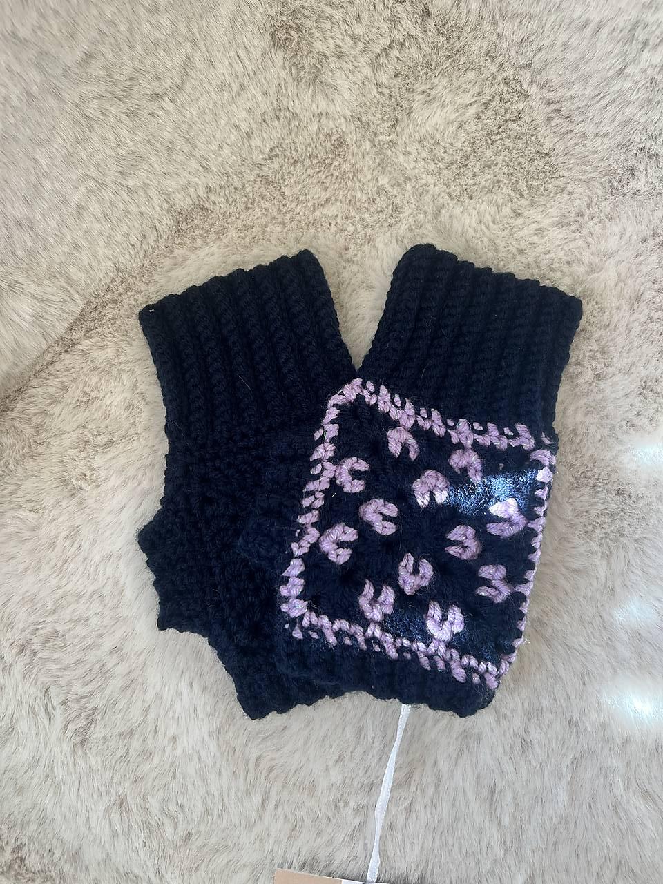 Dámske bezprstové rukavice  (Modro-fialova - 61RBcM)