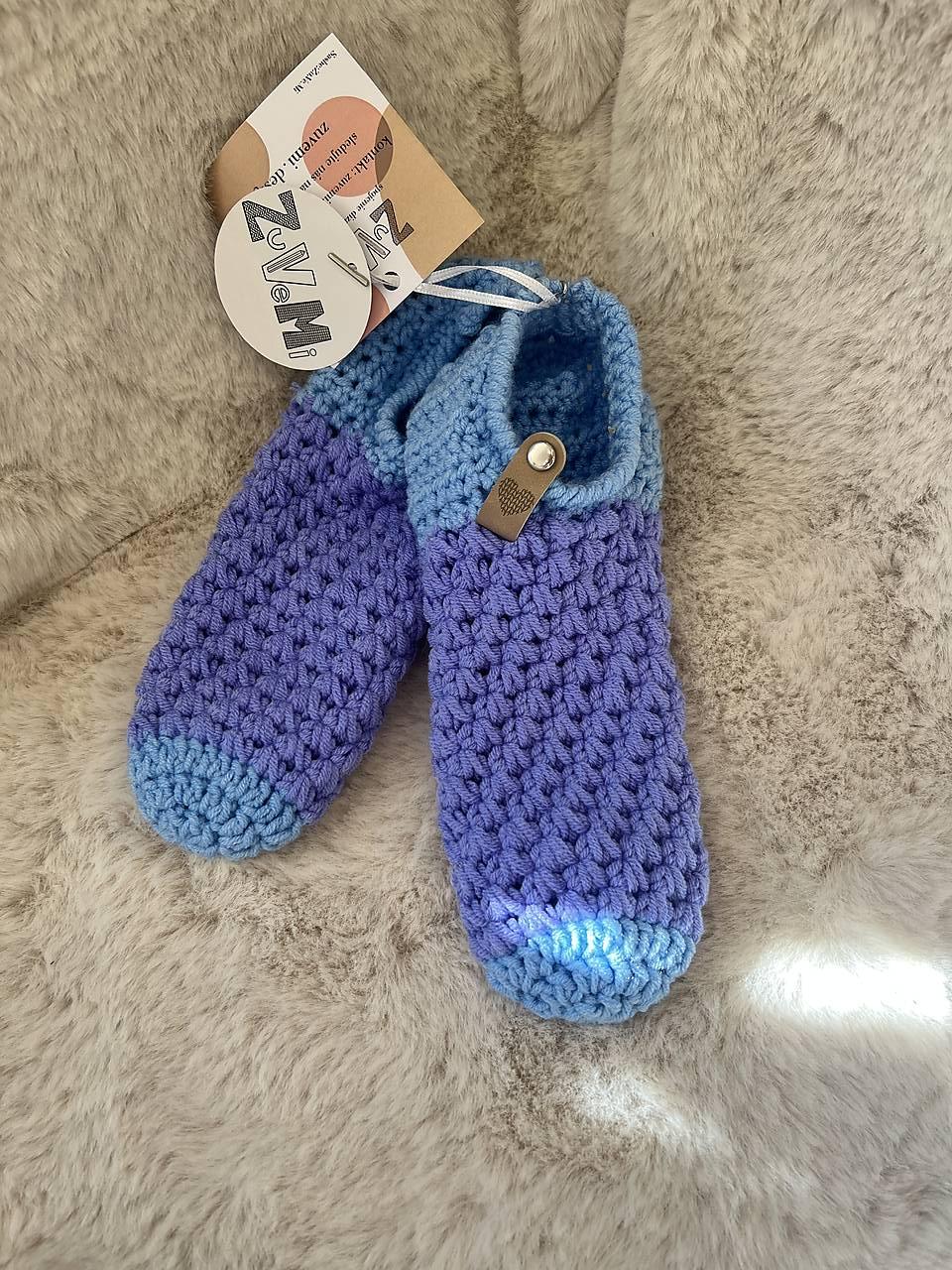 Ponožky / papuče pre dospelých (Clenkove - modre - 62 PCaM)