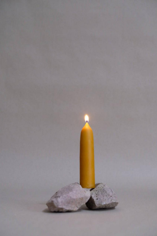 Sviečky - Cónic mini 2ks | Sviečky zo včelieho vosku (Žltá) - 17900626_