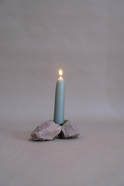 Sviečky - Cónic mini 2ks | Sviečky zo včelieho vosku (Modrá) - 17900639_