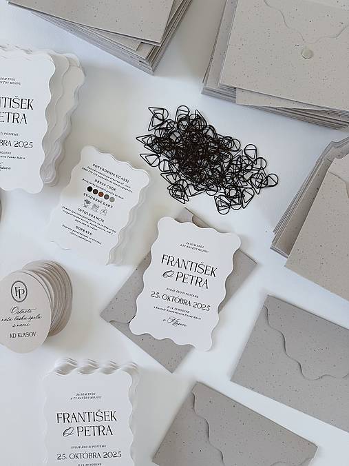 Papiernictvo - Svadobné oznámenie 300 vlnky - 17903578_