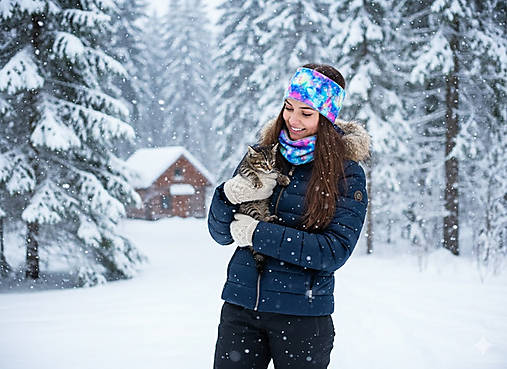 Čiapky, čelenky, klobúky - Microfleecová súprava na zimu - 17904276_