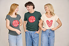 Dobrý obchod - Dámske Tričko Vysmej sa na to - srdce Bottle green- nová edícia - 17904889_