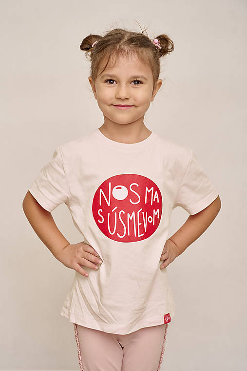 Dobrý obchod - Detské tričko Nos ma s úsmevom Natural raw- nová edícia - 17905067_