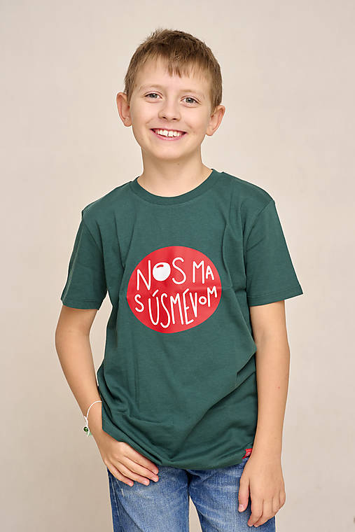 Dobrý obchod - Detské tričko Nos ma s úsmevom Glazed green- nová edícia - 17905086_