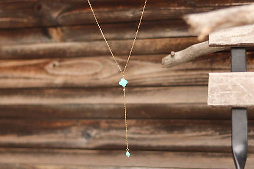 Náhrdelník v tvare Y amazonit