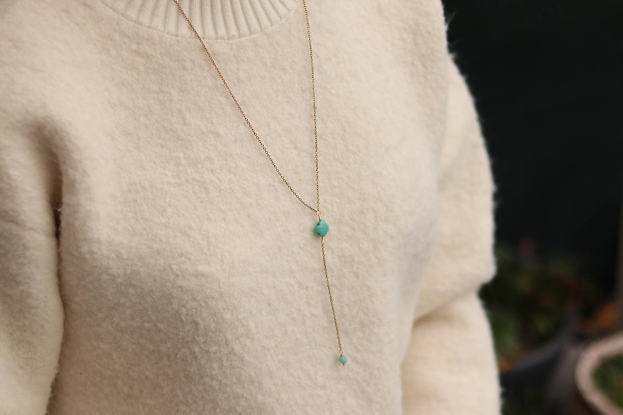 Náhrdelník v tvare Y amazonit