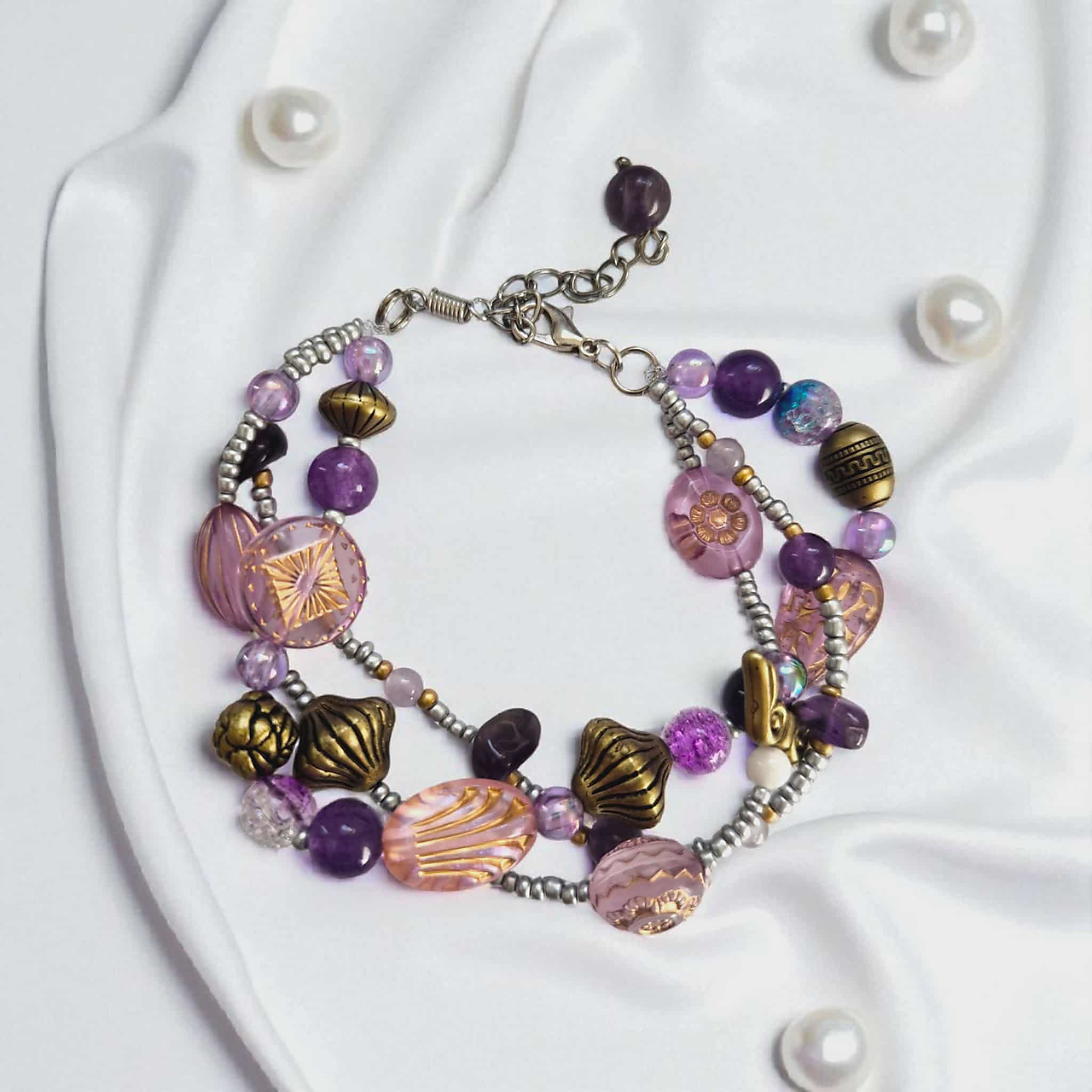 Trio náramok s ametystom