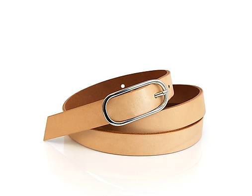 Opasky - Úzký kožený opasek z hovězí kůže, šíře 2 cm - 17903715_