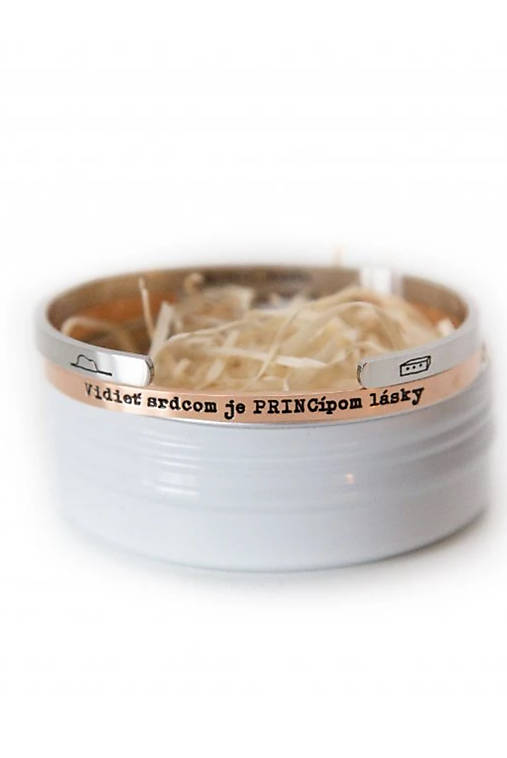 Vidieť srdcom je PRINCípom lásky- ružovo zlatý