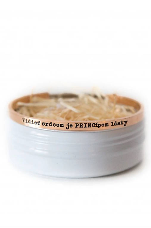 Vidieť srdcom je PRINCípom lásky- ružovo zlatý