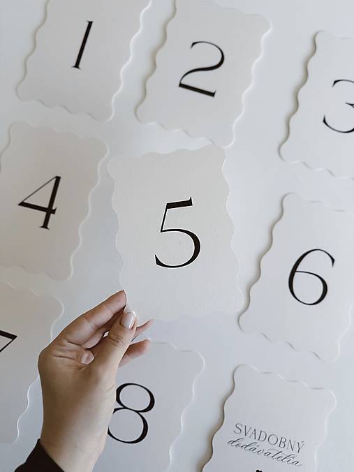 Papiernictvo - Čísla na stoly vlnky - 17906625_