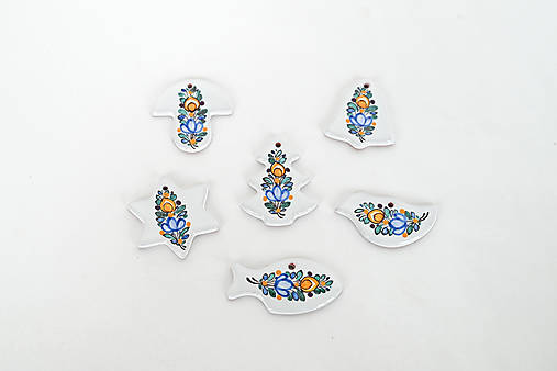 Dekorácie - Vianočné ozdoby s pestrým dekórom (Habánsky dekór 1) - 17906697_