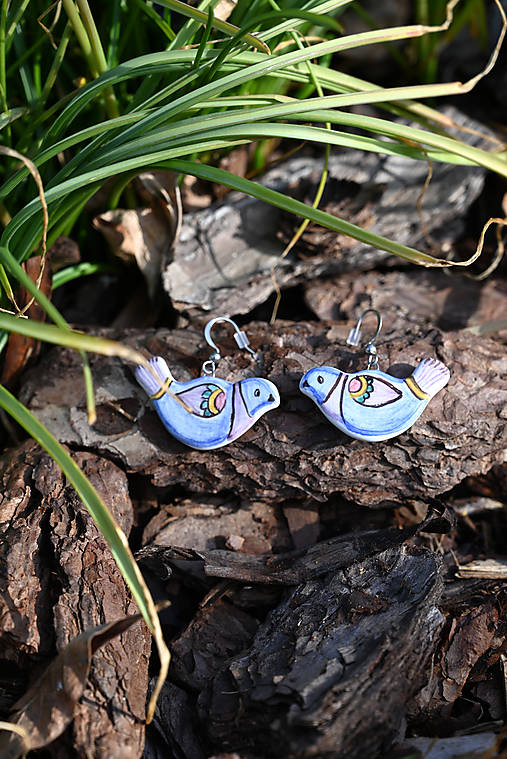 Náušnice - Náušnice vtáčik - 17907371_