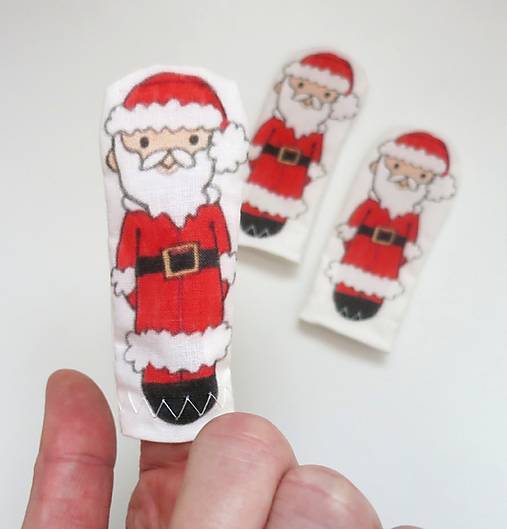MINI pršteková maňuška - sada anjelik, čertík a Santa