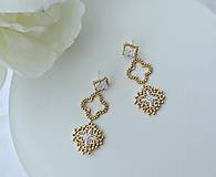 Náušnice - náušnice Zoja biele - 17907699_