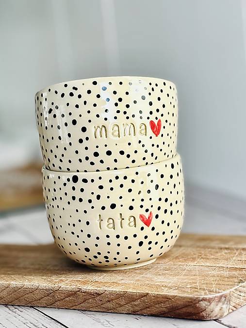 Čierne Bodky - pohárik latte mama (280ml, bez uška)