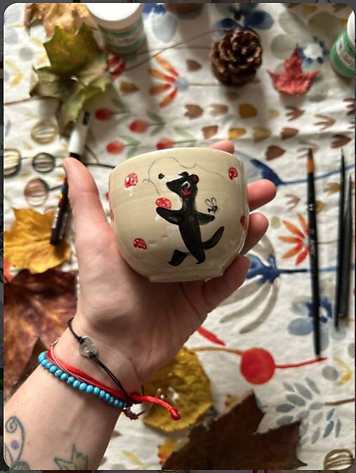 Limitovaný pohárik Jazvec a muchotrávky