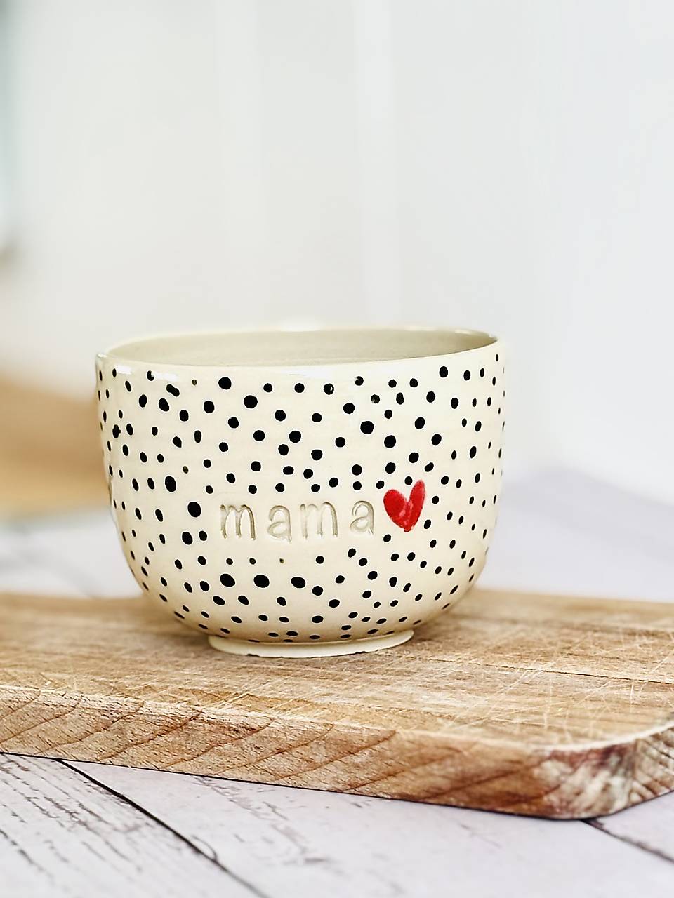 Čierne Bodky - pohárik latte mama (280ml, bez uška)