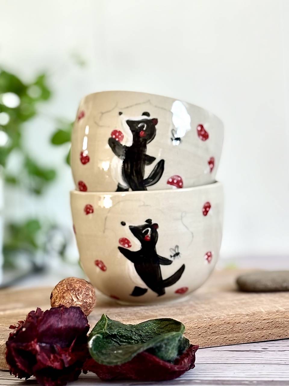 Limitovaný pohárik Jazvec a muchotrávky