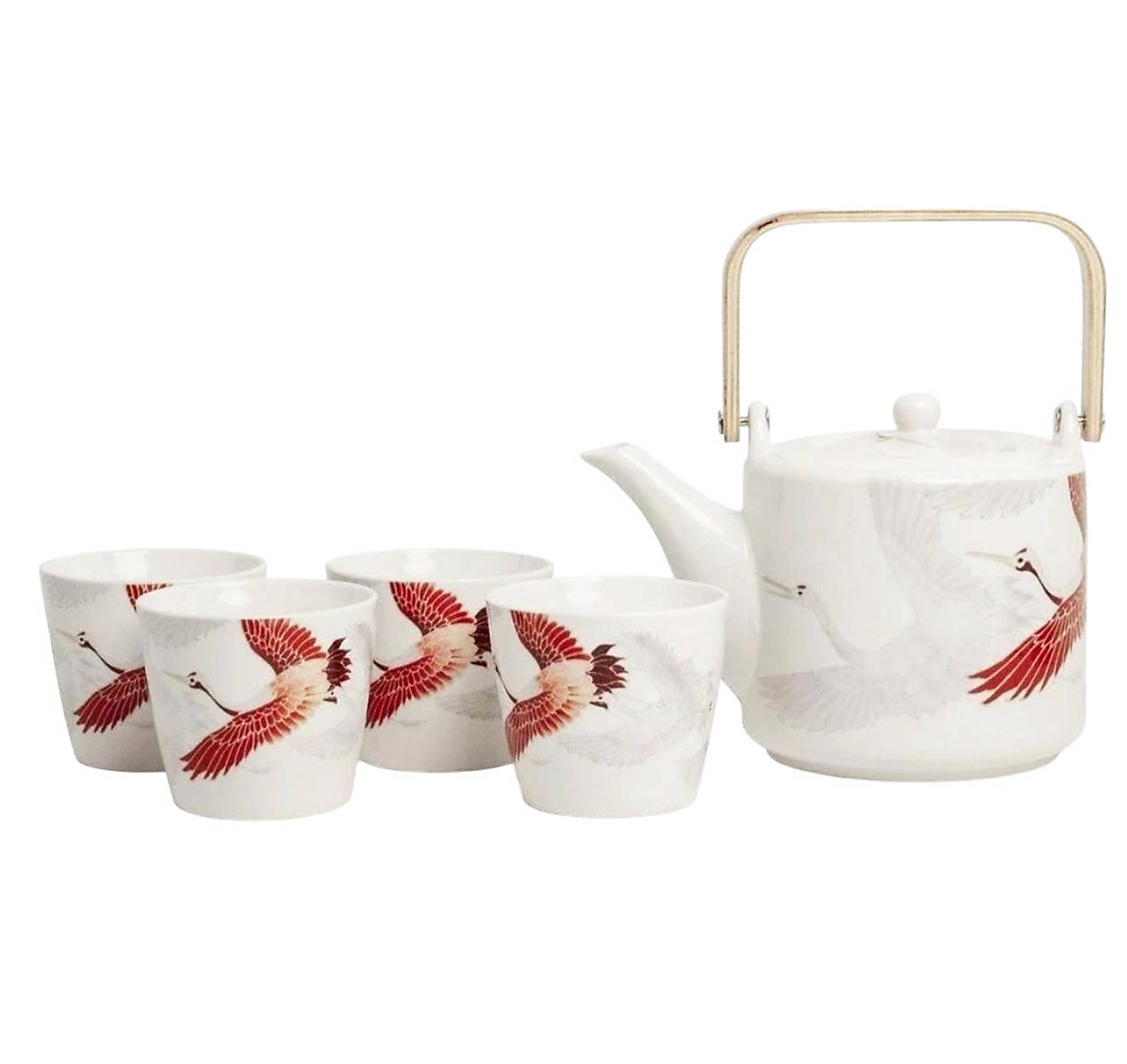 Japonská porcelánová súprava Žeriav 1l