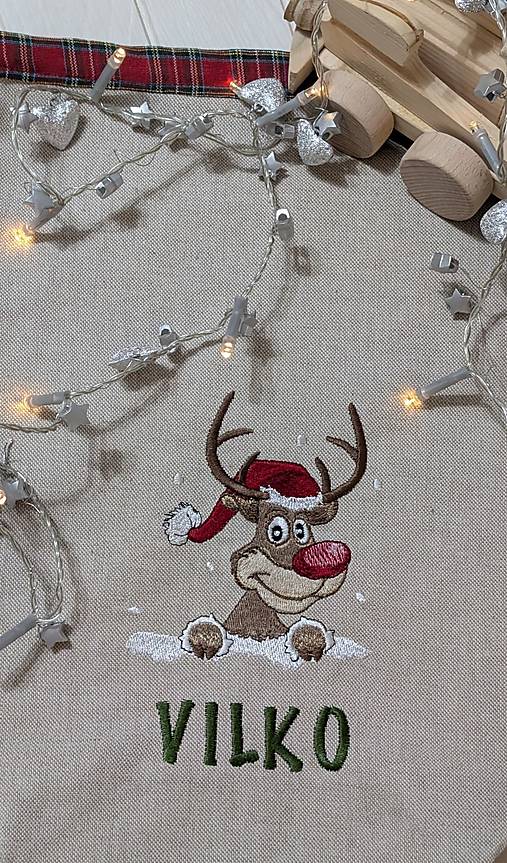 Úžitkový textil - Mikulášske vrecko s menom  (sobík) - 17908018_