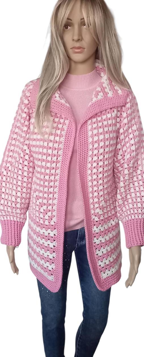 🌸 Ručne háčkovaný kardigan – štýlový, originálny, pohodlný! 🌸