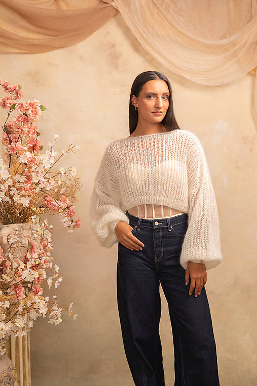 Mohérový sveter „Whisper of Light“