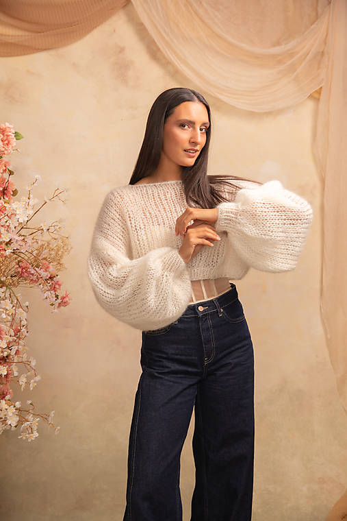 Mohérový sveter „Whisper of Light“