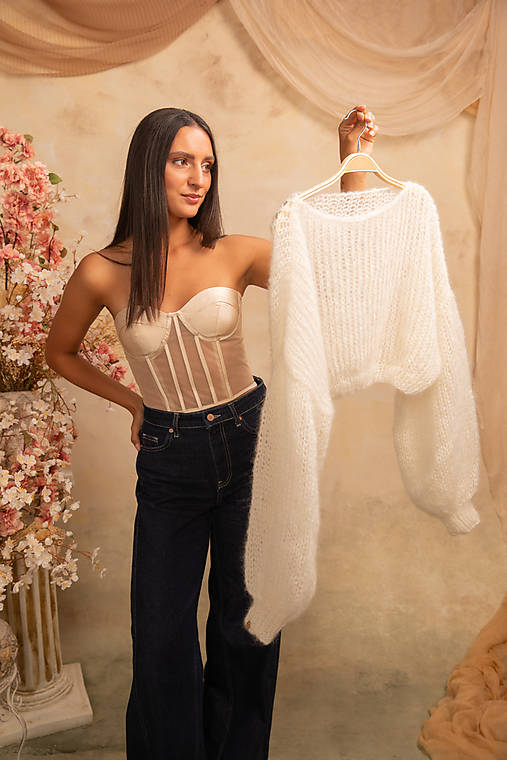 Mohérový sveter „Whisper of Light“