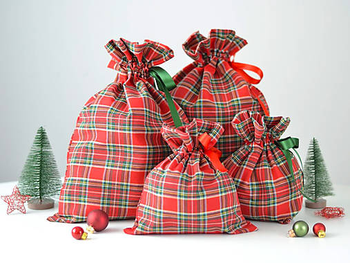 Úžitkový textil - Mikulášske / Vianočné vrecko - 17910344_