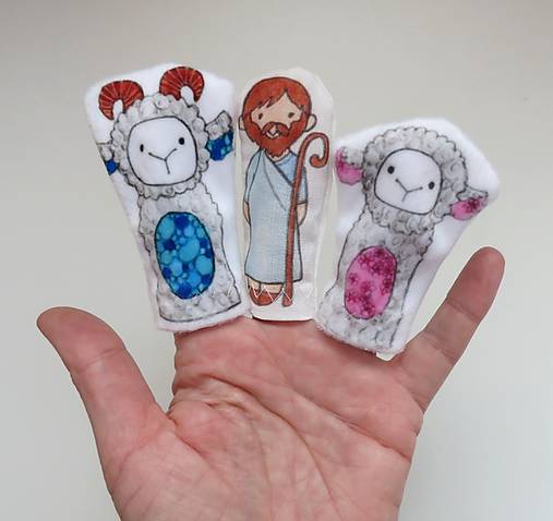 MINI pršteková maňuška - sada Betlehem - komplet sada aj so zvieratkami