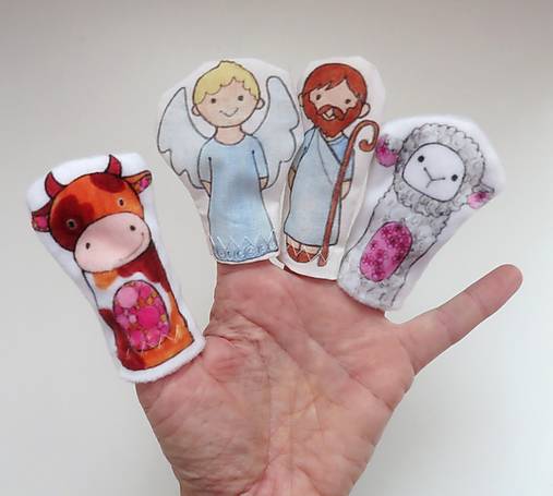 MINI pršteková maňuška - sada Betlehem - komplet sada aj so zvieratkami