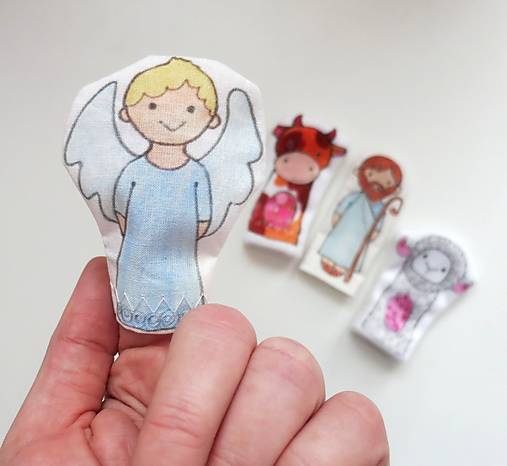 MINI pršteková maňuška - sada Betlehem - komplet sada aj so zvieratkami
