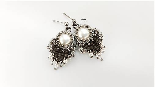 Náušnice - Pod hladinou...mini II (perla 1) - 17909531_