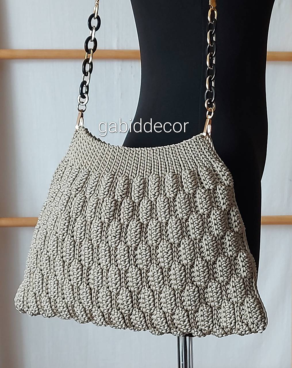 Háčkovaná kabelka  (Béžová)