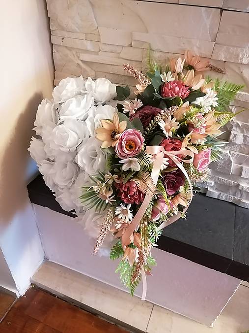 Dekorácie - Smútočné zaťažené srdce 40x45cm - 17909819_