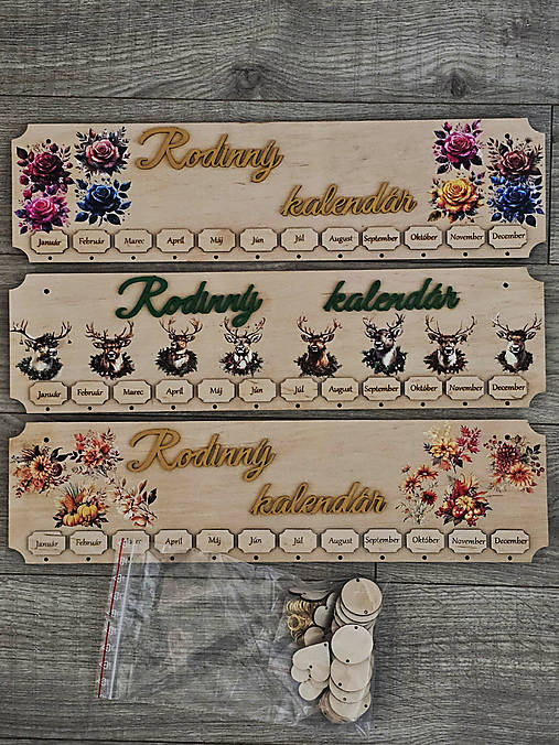 Dekorácie - Rodinný kalendár obrázkový - 17909907_