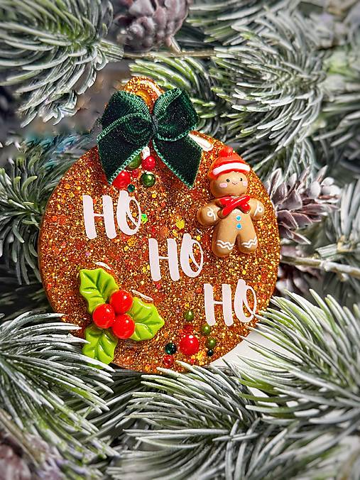 Dekorácie - Vianočná ozdoba na stromček s nápisom (Oranžová) - 17909757_