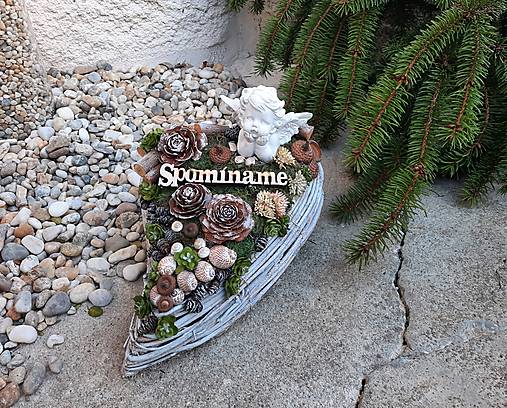 Dekorácie - Prútené srdiečko s anjelikom - 17911797_