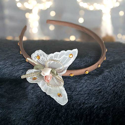 Ozdoby do vlasov - Čelenka do vlasov -  motýľ - 17913875_