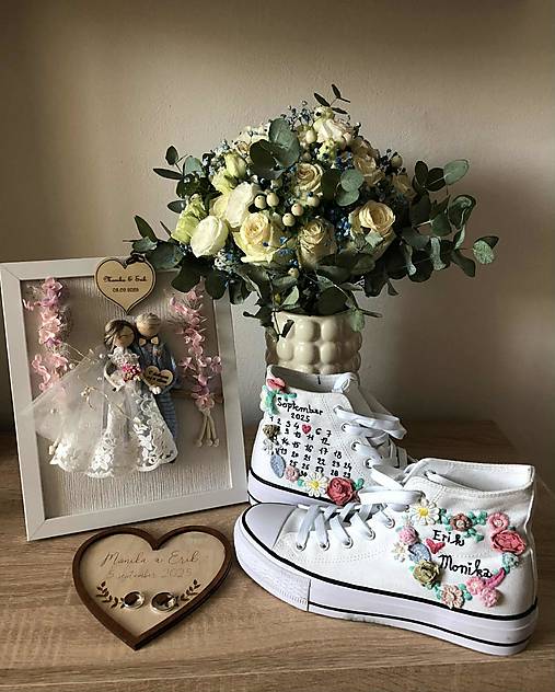 Ponožky, pančuchy, obuv - Tenisky pre nevestu - 17911922_